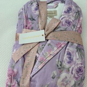 LoveShackFancy Floral Lavender Robe